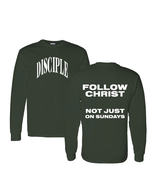 Disciple L/S Tee in Forest Green